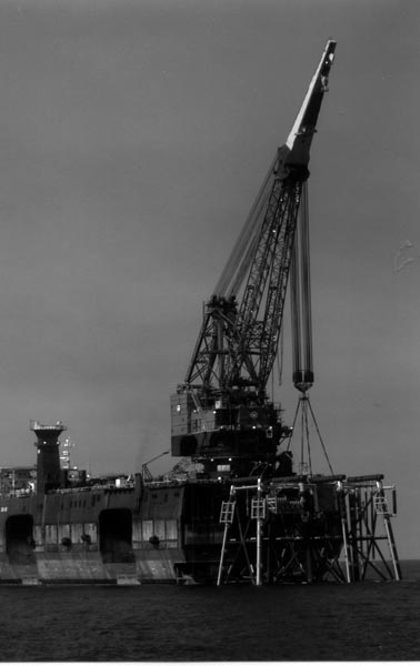 North sea oil rig