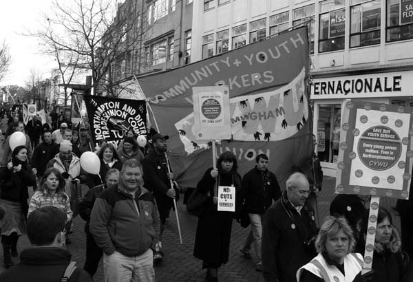 Local people march